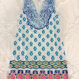Lilly Pulitzer Blue and Pink Patterned Dress
